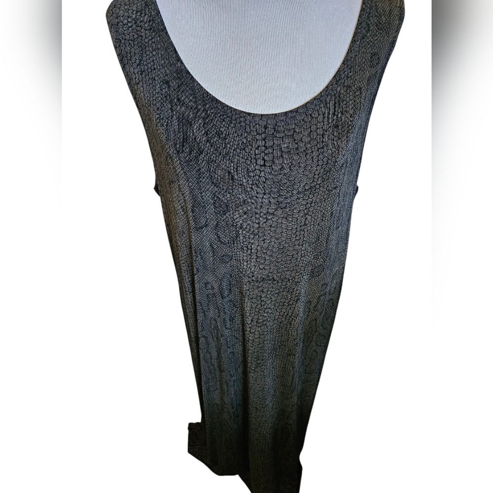 Vintage Carole Little Sleeveless Snake Print Dress Size 1x